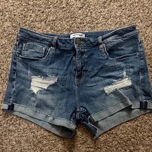 Vigoss Women's Distressed Blue Jean Shorts